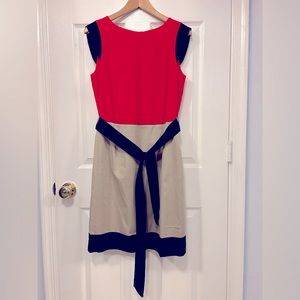 Color block mini cap sleeve dress - Tahari Arthur S. Levine